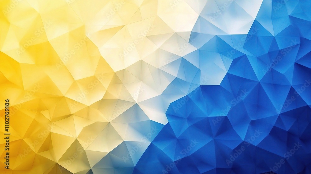 Fototapeta premium Geometric Abstract Design in Yellow and Blue Tones for Modern Themes