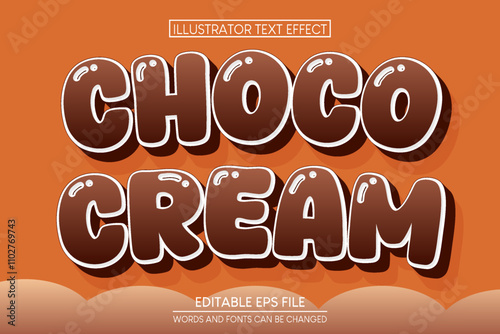 choco cream Text Effect. editable text effect