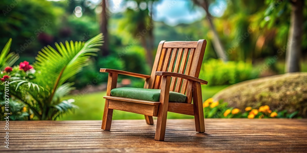 Elegant, tilt-shift teak wood chair. Soft foam base for comfort. Elegant, tilt-shift teak wood chair. Soft foam base for comfort.