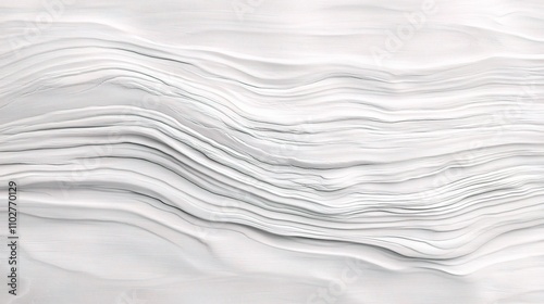 Abstract White Textured Waves and Patterns in Soft Light Background