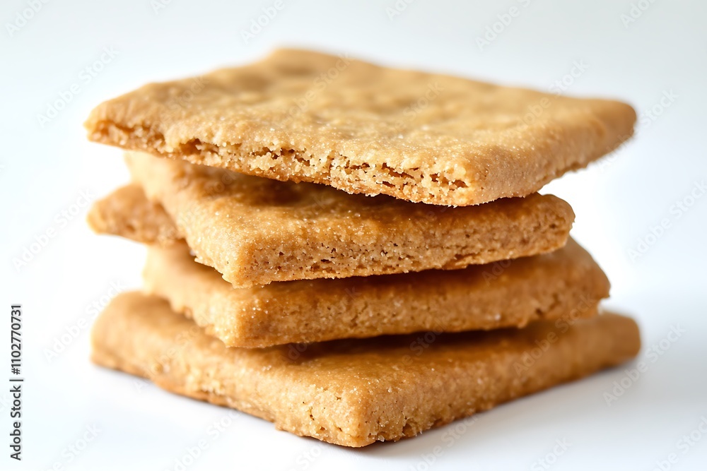 Graham crackers isolated on a white background, close up Graham crackers isolated on a white background, close up