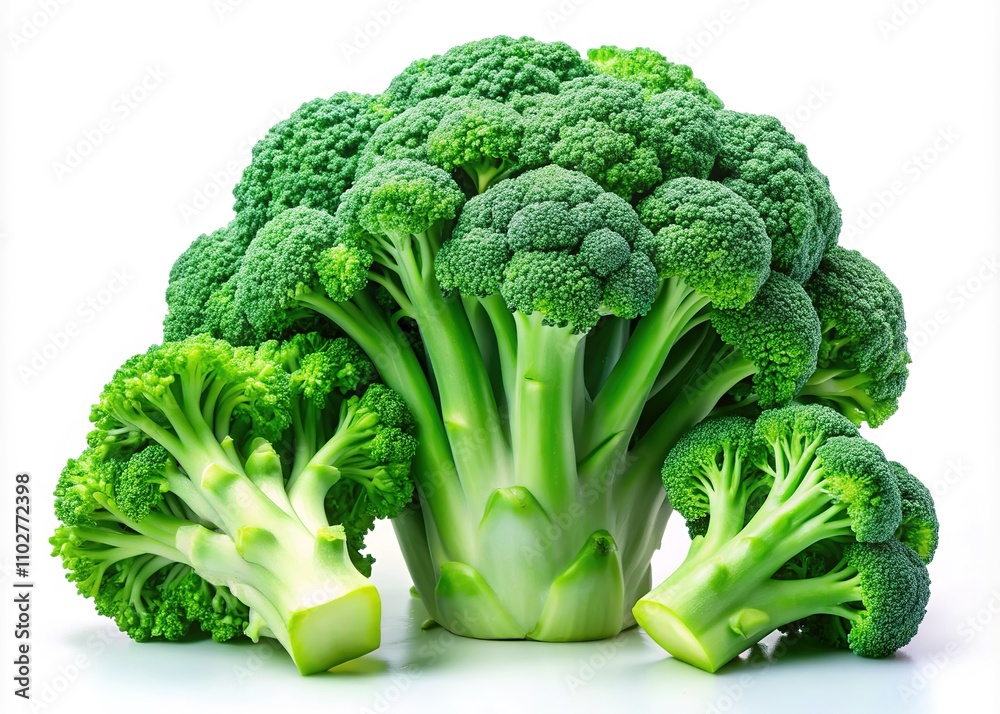 custom made wallpaper toronto digitalFresh broccoli heads, whole and halved, closeup macro textures.