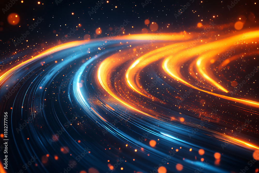 Abstract background of long explosure tale light on black ,Technology backgroud Abstract background of long explosure tale light on black ,Technology backgroud