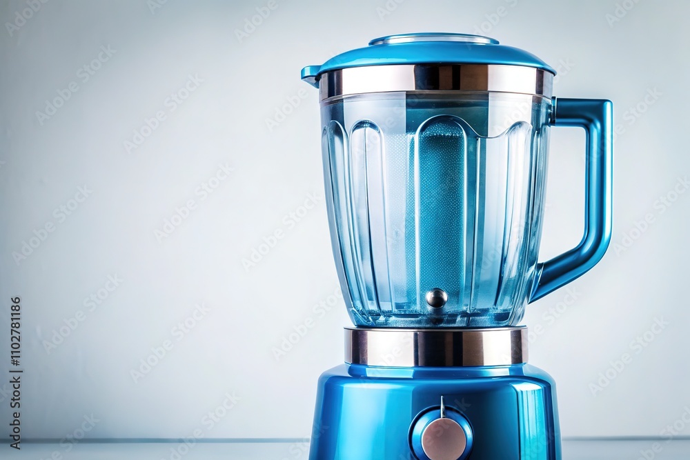 Still life of a blue-hued, empty blender, a minimalist kitchen moment. Still life of a blue-hued, empty blender, a minimalist kitchen moment.