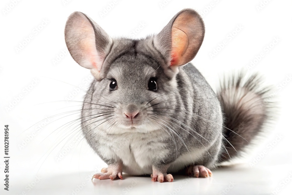 Surreal chinchilla, gray hue, white background, photorealistic detail. Surreal chinchilla, gray hue, white background, photorealistic detail.