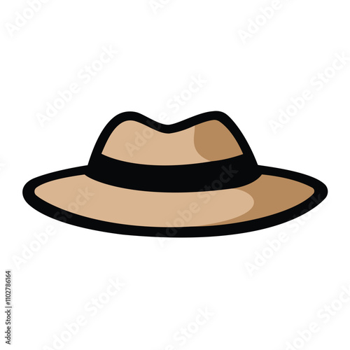 Vector cowboy cartoon hat clipart design