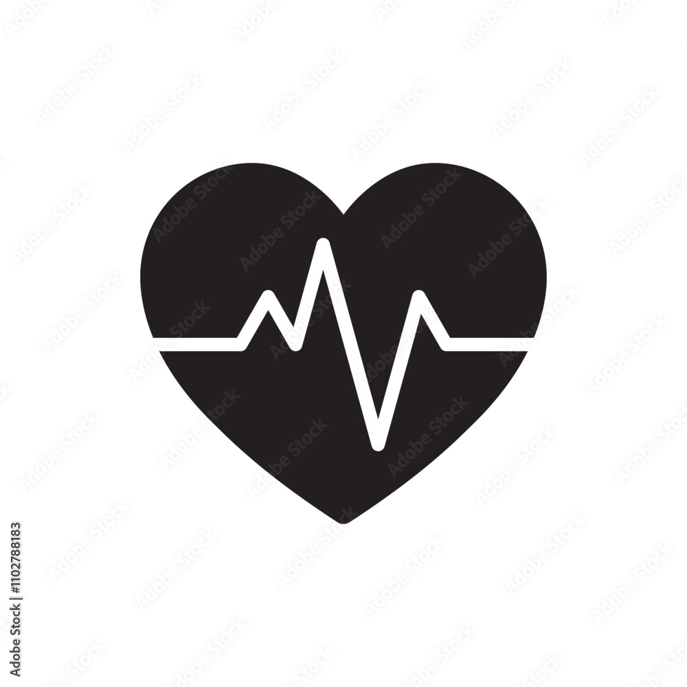 heartbeat medical icon design flat vector heartbeat medical icon design flat vector