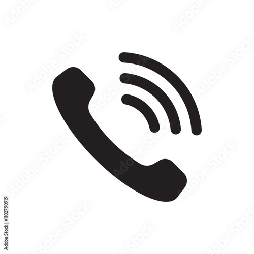 phone handles ringing icon flat vector illustration