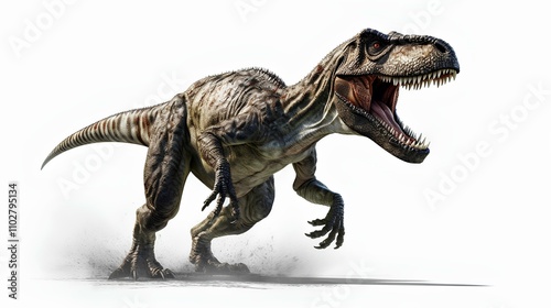 A Majestic Carcharodontosaurus: A Digital Rendering of a Prehistoric Apex Predator photo