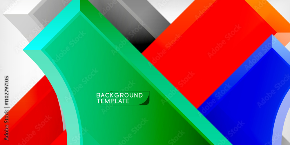 Obraz premium Geometric design abstract background - circles and triangles