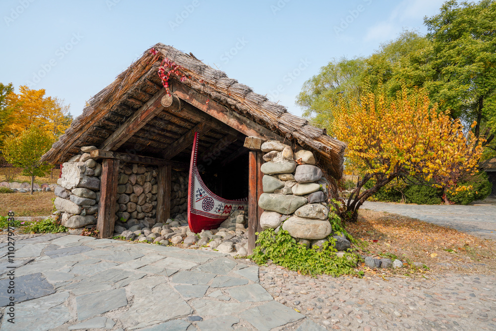 Yamei Boat House in China Ethnic Museum Yamei Boat House in China Ethnic Museum