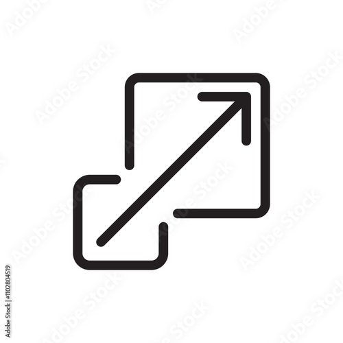 Scalability icon flat vector isolated on white background
