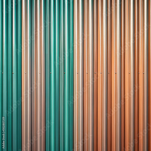 Corrugated metal texture background beautiful colors