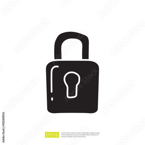 A simple, stylized illustration of a padlock, symbolizing security and protection.