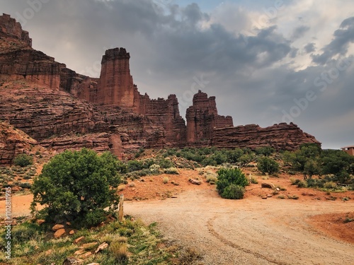 Fisher Towers Along Scenic Byway 128 Near Moab Utah.