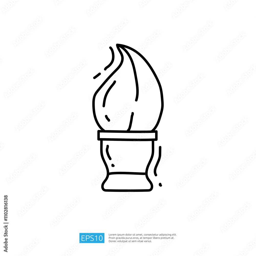 This image features a simple line drawing of an ice cream cone with a swirl of ice cream on top, representing a popular dessert. This image features a simple line drawing of an ice cream cone with a swirl of ice cream on top, representing a popular dessert.