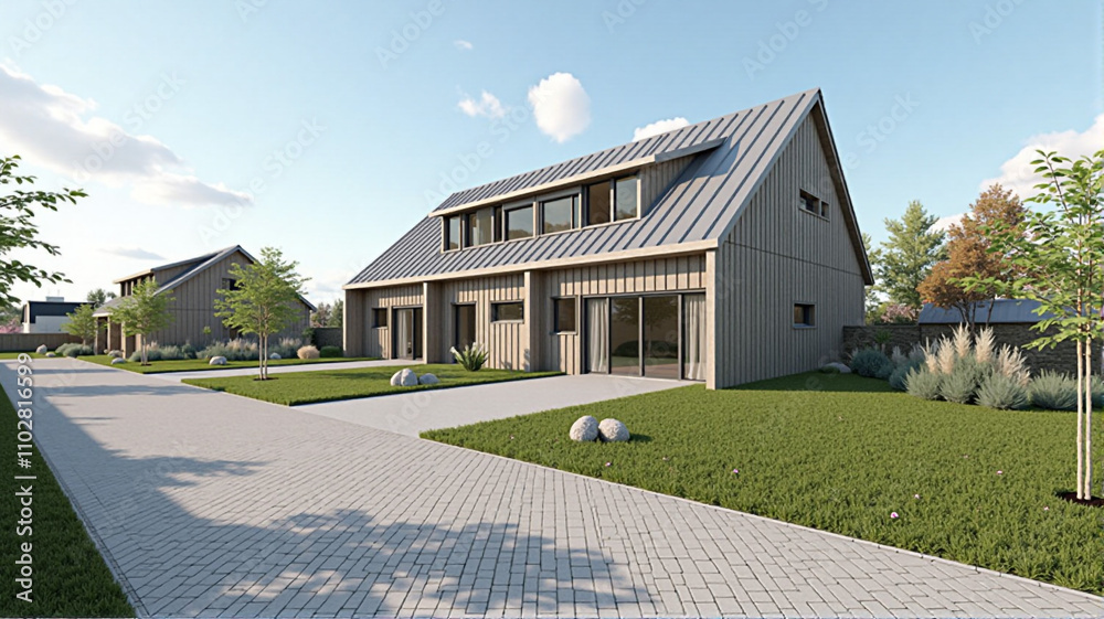 Fototapeta premium panels on the roof