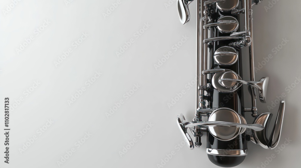 Fototapeta premium A close-up view of a saxophone showcasing its intricate design and shiny finish.
