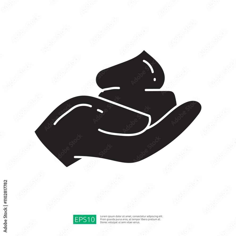 A stylized hand holds a small dollop of cream or lotion, suggesting themes of skincare or beauty products. A stylized hand holds a small dollop of cream or lotion, suggesting themes of skincare or beauty products.