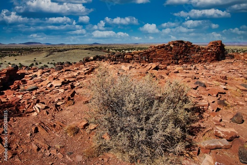 The Citadel Pueblo Ruins at Wupatki National Monument in Arizona. photo