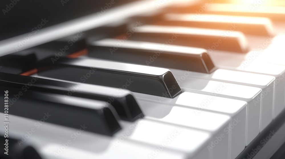 Close-up of piano keys highlighting musical instrument details. Close-up of piano keys highlighting musical instrument details.