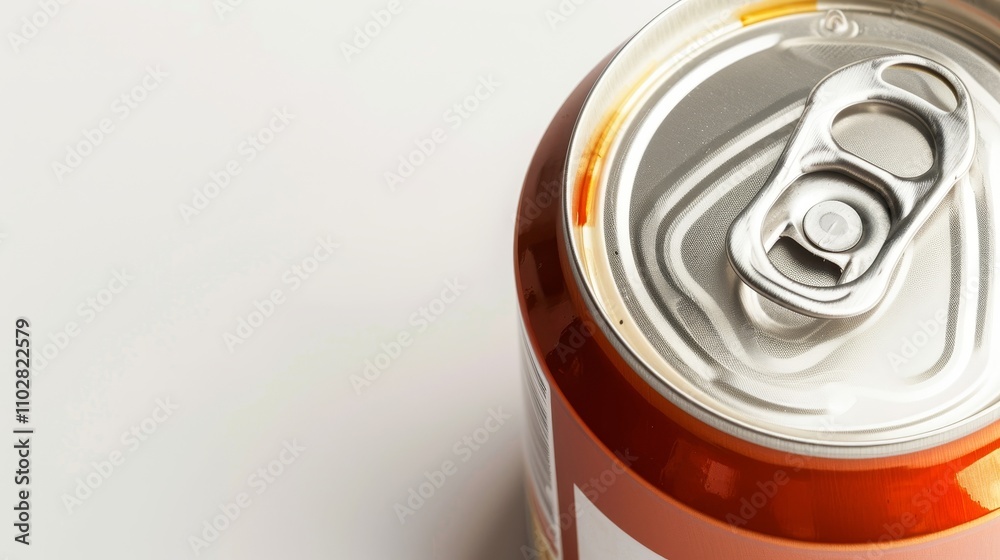 Close-up of unopened canned food with recall label on clean white background, slight tilt emphasizing label, copy space for text. Close-up of unopened canned food with recall label on clean white background, slight tilt emphasizing label, copy space for text.