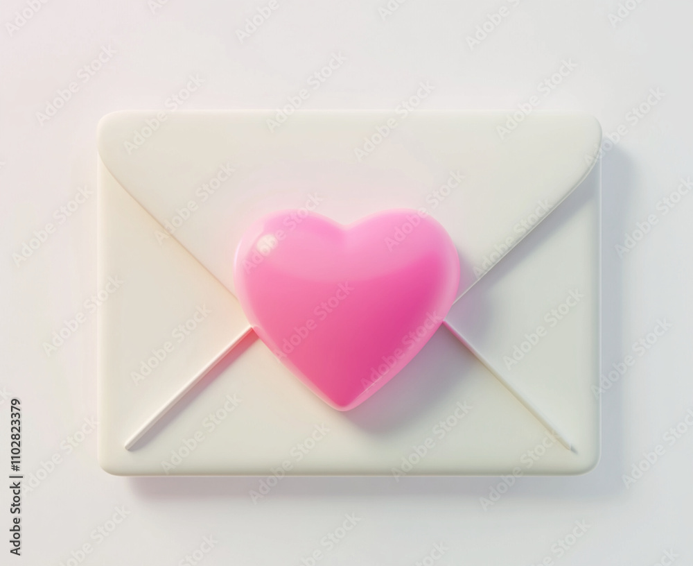 cute cartoon love letter icon featuring pink heart on white envelope, symbolizing affection and romance. Perfect for expressing love and emotions cute cartoon love letter icon featuring pink heart on white envelope, symbolizing affection and romance. Perfect for expressing love and emotions