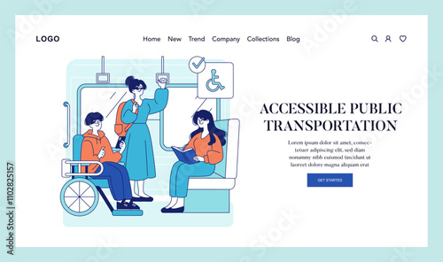 Disabled Travel. Flat Vector Illustration