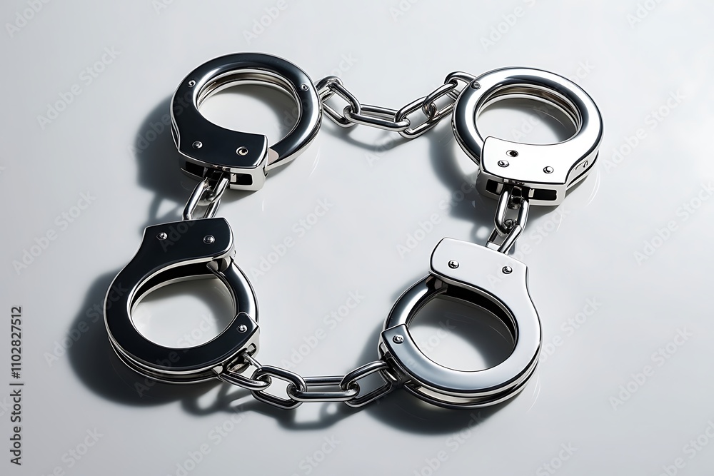 Obraz premium handcuffs on a white