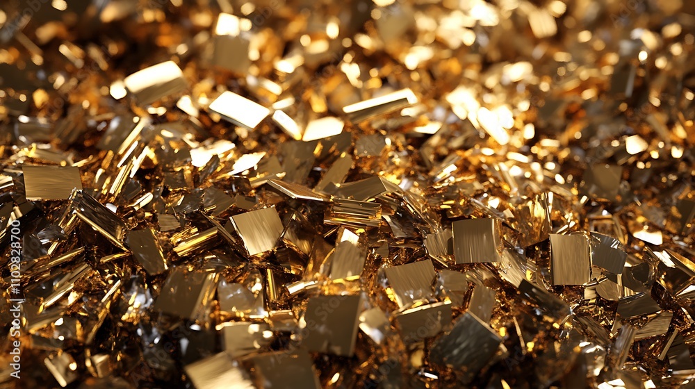 a pile of gold and silver objects. a pile of gold and silver objects.