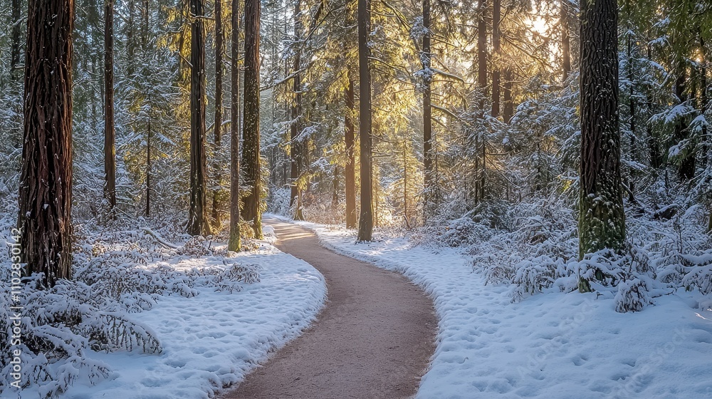 Enchanted Snowy Forest Path Enchanted Snowy Forest Path