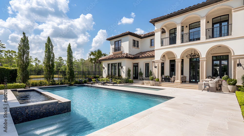 Fototapeta premium Exquisite Luxury Property Showcased Through Stunning Real Estate Marketing Campaign Imagery