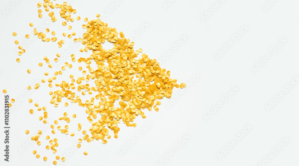Gold confetti sparkling explosion in vibrant mood for celebration and party concepts.decoration ornaments design background Gold confetti sparkling explosion in vibrant mood for celebration and party concepts.decoration ornaments design background