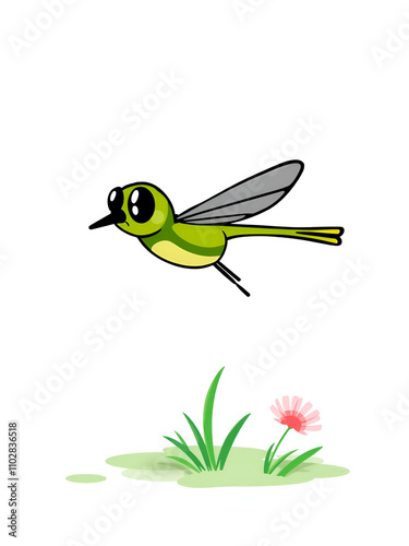 Jumping Bristletails Cartoon Icon, isolated on transparent background, Illustrations PNG photo