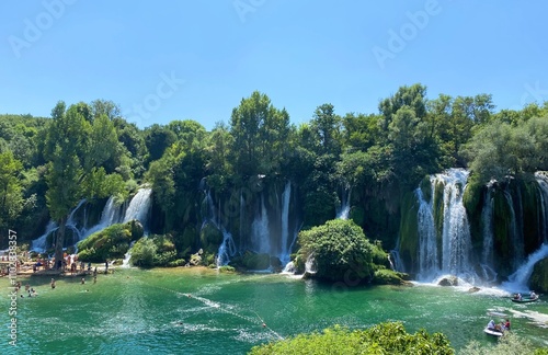 waterfall in the park photo