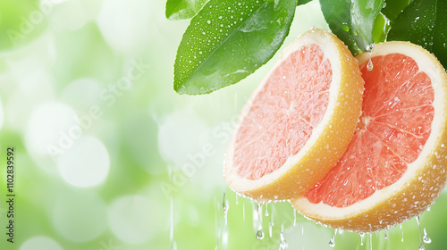 Freshly Sliced Grapefruit: ...