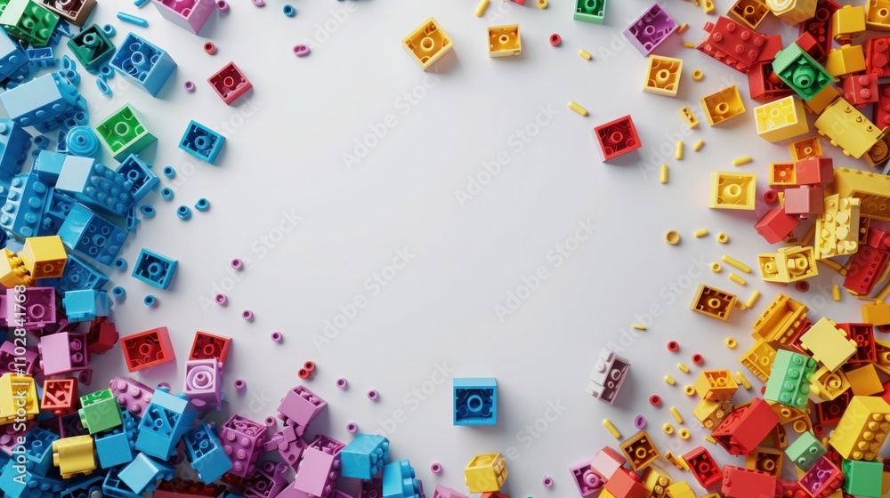 Colorful blocks scattered add a festive touch to any design Colorful blocks scattered add a festive touch to any design