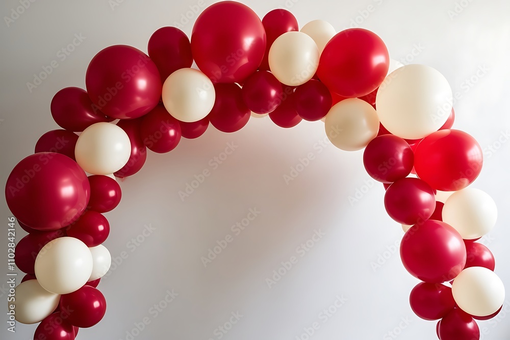 red and white balloons likes gate red and white balloons likes gate