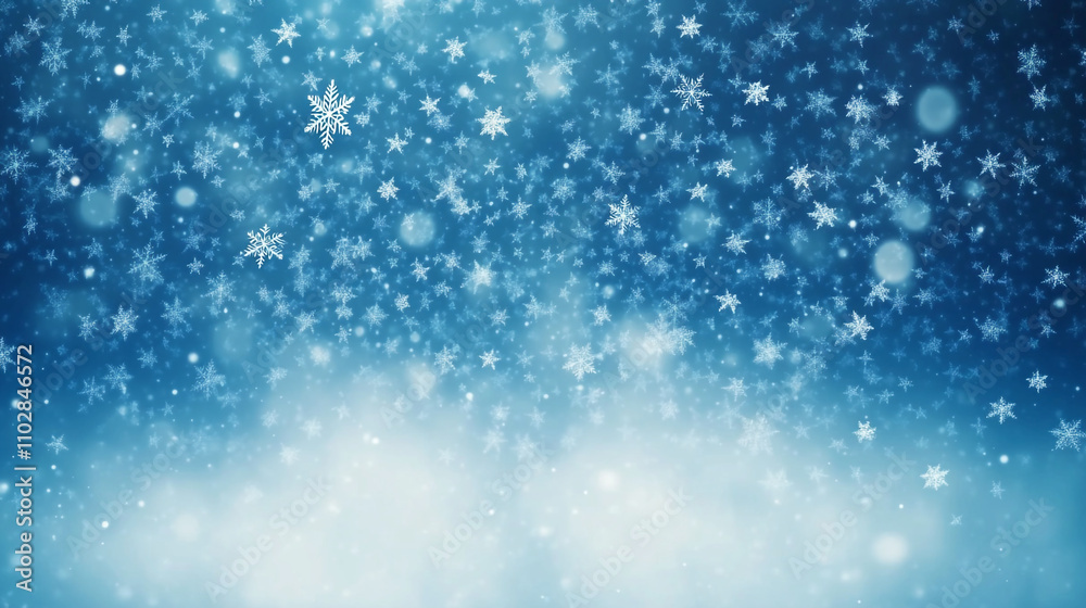 Abstract christmas blue and white background winter wonderland background with snowfall and snowflakes falling from the sky
Abstract christmas blue and white background winter wonderland background with snowfall and snowflakes falling from the sky