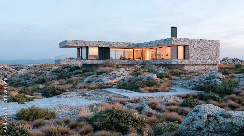 Modern Stone House Coastal Clifftop Villa Luxury Architecture Modern Stone House Coastal Clifftop Villa Luxury Architecture