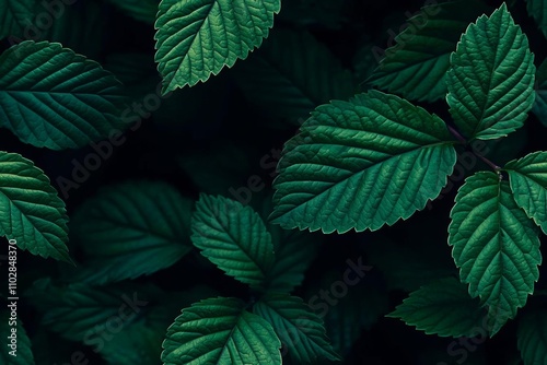 seamless of  Dark green leaves background