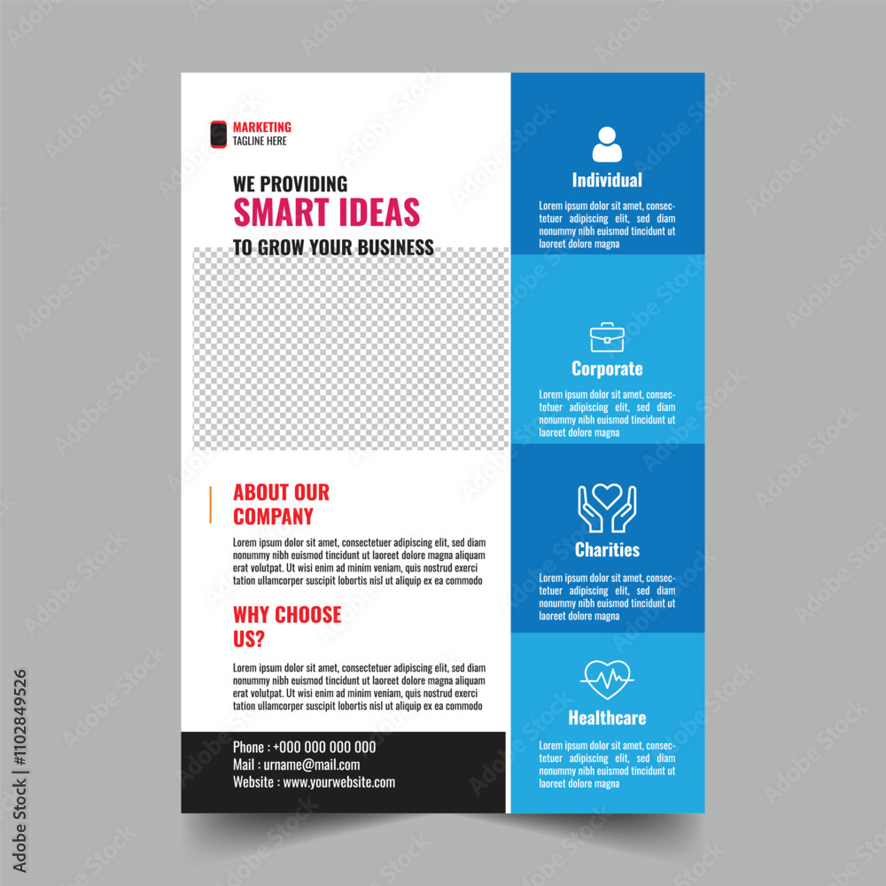 Fototapeta premium Professional Corporate Business Flyer Design Template