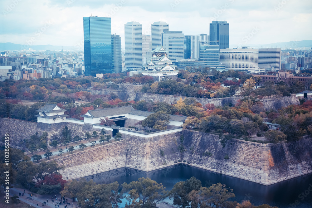 Obraz premium Osaka Castle, Osaka, Japan