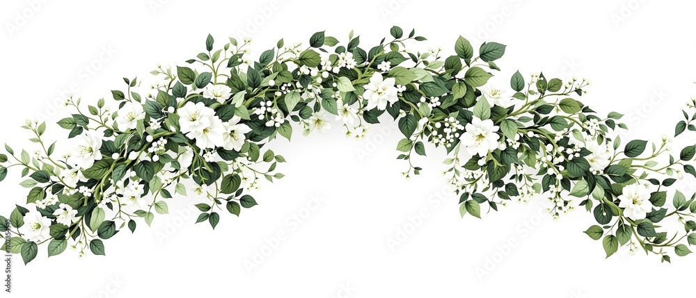 Retro-inspired banner with a floral wreath surrounded by vines and leaves, nature-inspired wall decor, grunge home decor, eclectic decor Retro-inspired banner with a floral wreath surrounded by vines and leaves, nature-inspired wall decor, grunge home decor, eclectic decor