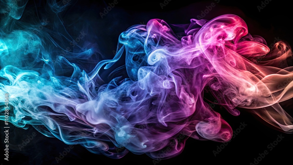 Fototapeta premium Abstract smoke background with mysterious shapes , smoke, abstract, background, shapes, mysterious, pattern, texture, ethereal