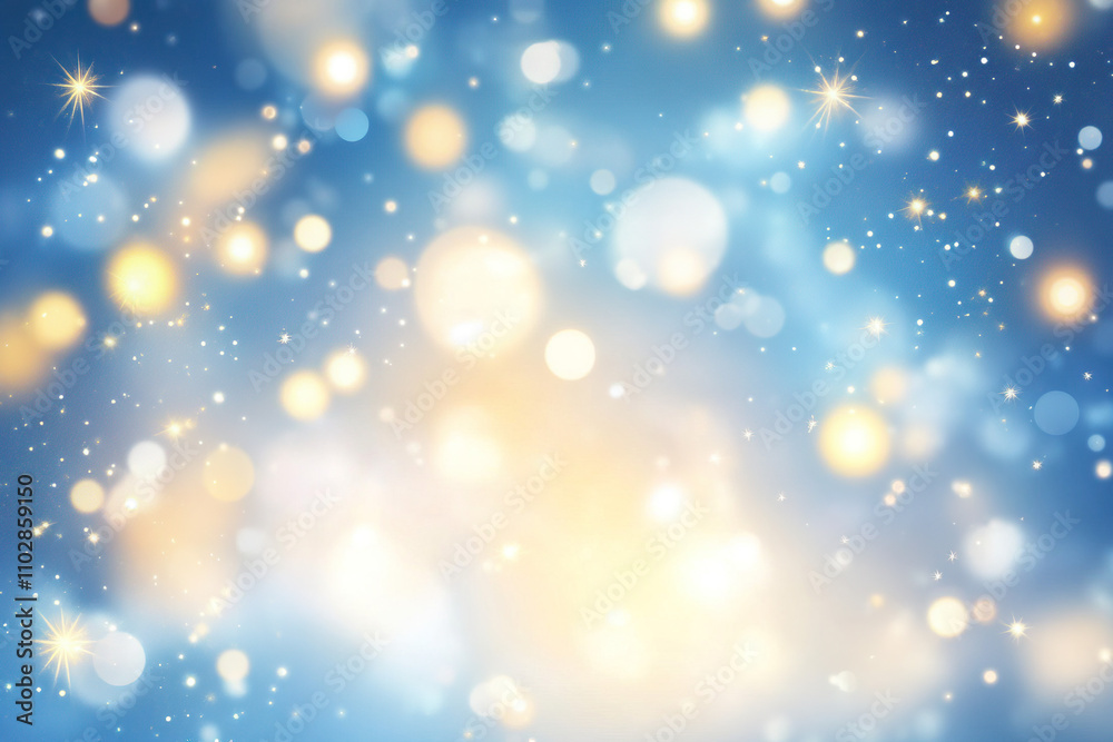 Blue abstract festive background with sparkles, glitter and lights Blue abstract festive background with sparkles, glitter and lights