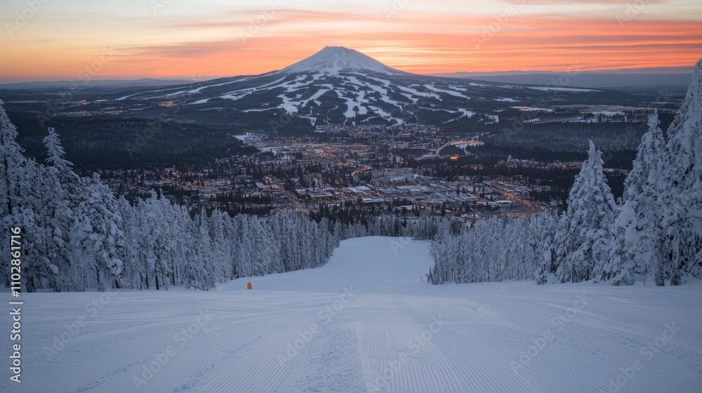 Oregon's snowy mountains at sunset a tranquil nature photography journey Oregon's snowy mountains at sunset a tranquil nature photography journey