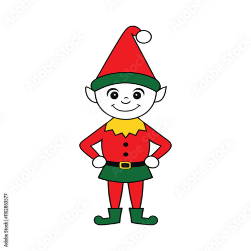 Christmas elves Vector Illustration 
