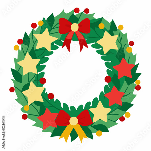 beautiful christmas wreaths with vector designs perfect for all holiday projects.