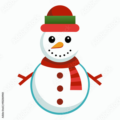 Festive snowman design perfect for Christmas celebrations.